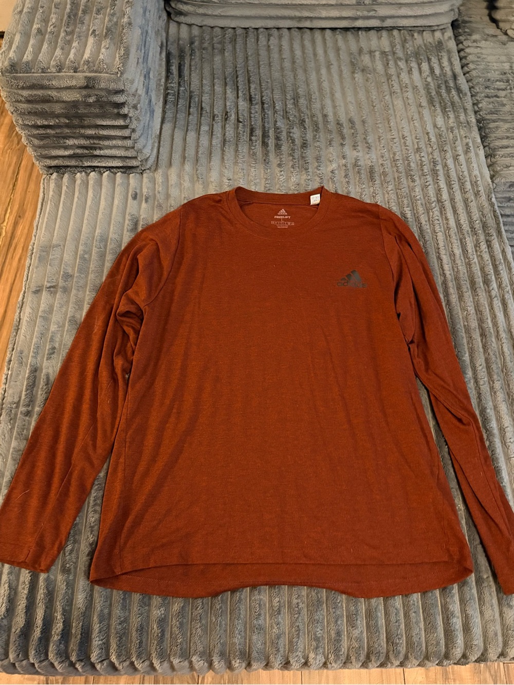 adidas Men’s Rust Orange Long-Sleeve Performance Shirt